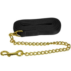 Jacks Lead Flat Nylon With 24 Inch Solid Brass Chain