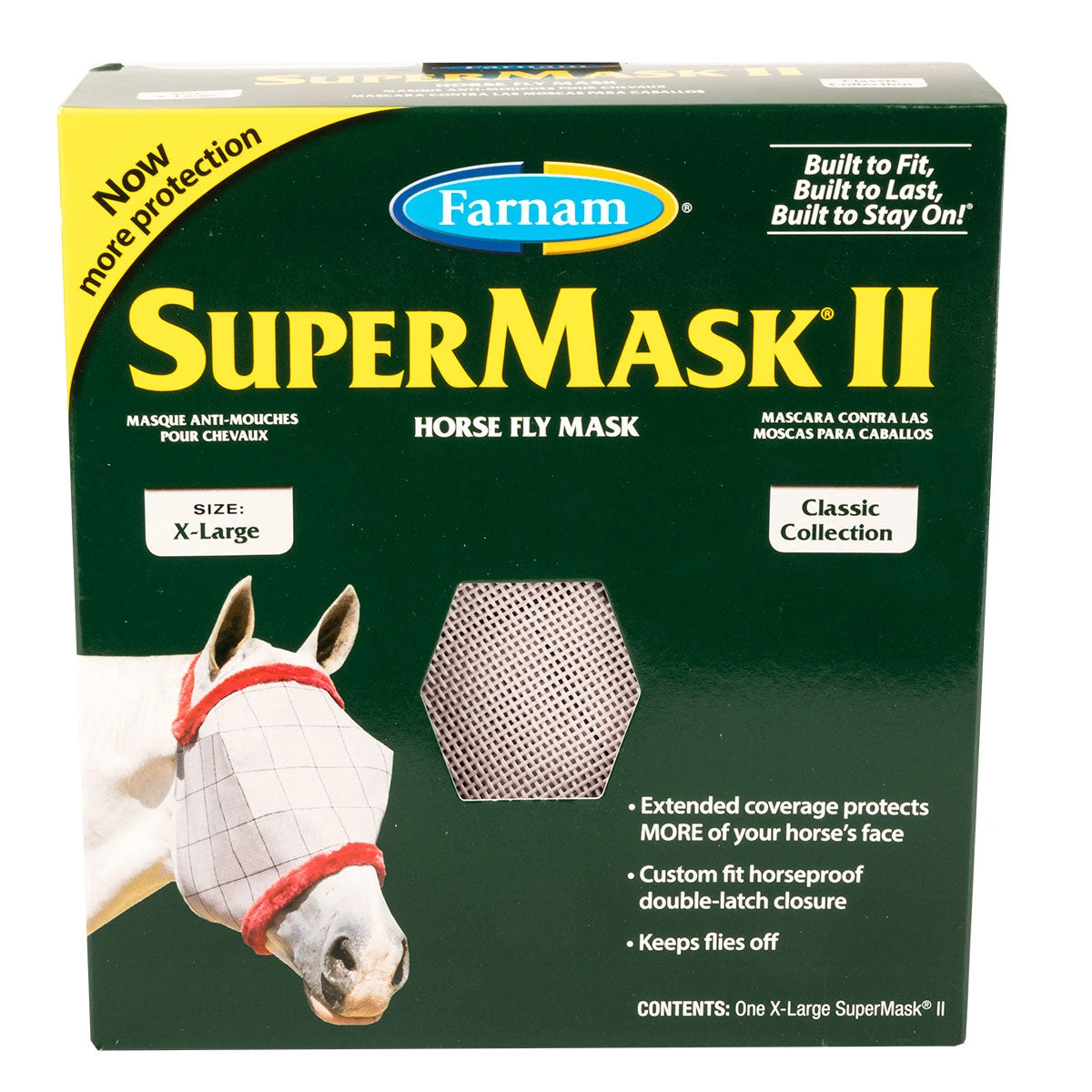 Farnam Supermask II Classic Fly Mask No Ears - XL Size