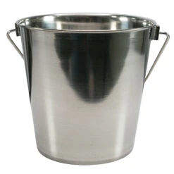 Heavy-Duty Stainless Steel Bucket Pail - 6 Quart