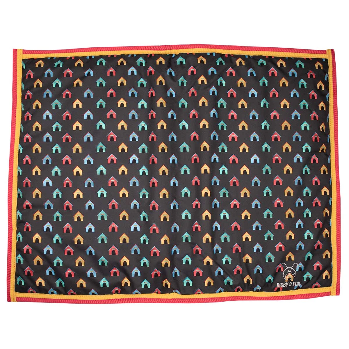 Shires Digby And Fox Waterproof Dog Bed - Dog House Print - Image 2