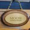 Custom Wood And Brass Oval Stall Plaque