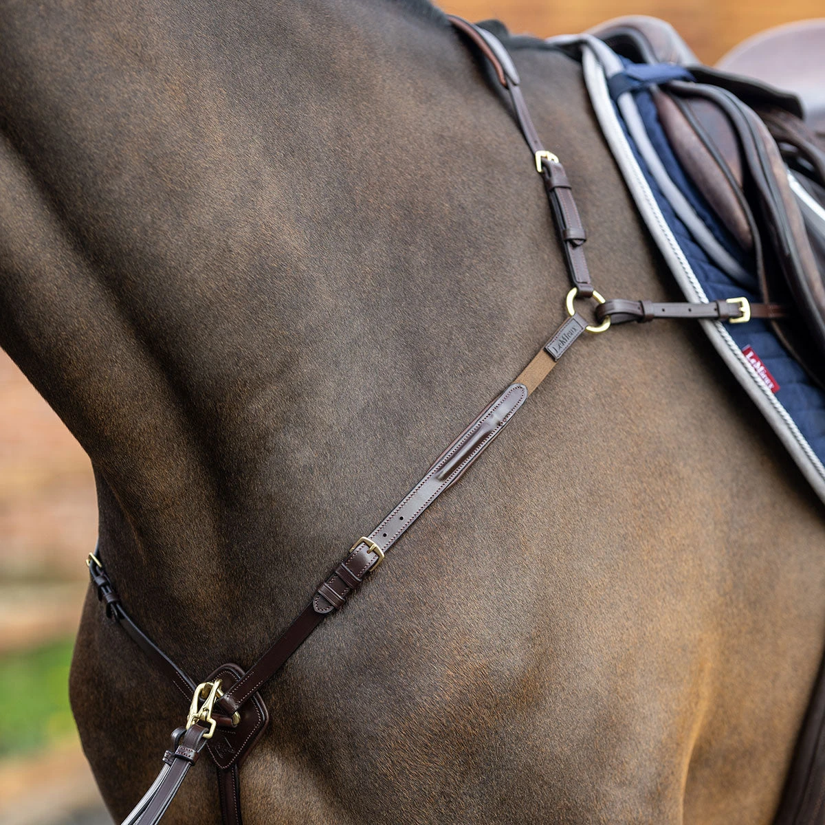 LeMieux Havana Leather Breastplate - Image 6