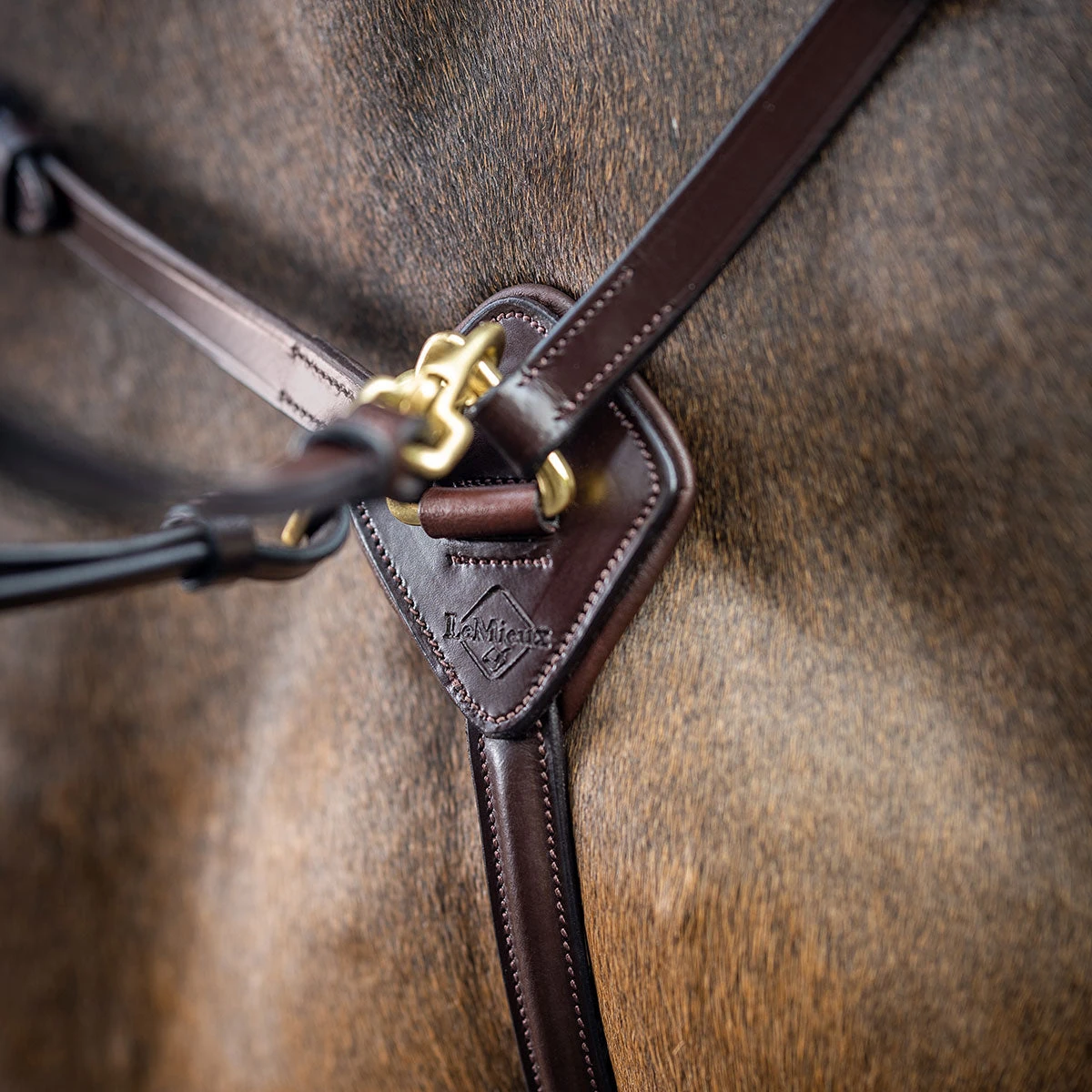 LeMieux Havana Leather Breastplate - Image 5